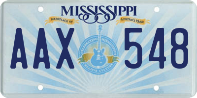 MS license plate AAX548