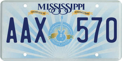 MS license plate AAX570