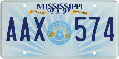 MS license plate AAX574