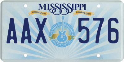 MS license plate AAX576