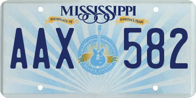 MS license plate AAX582