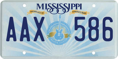 MS license plate AAX586