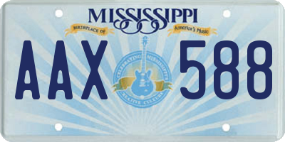 MS license plate AAX588