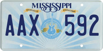 MS license plate AAX592