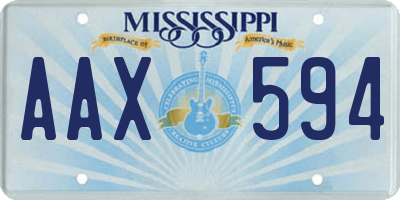 MS license plate AAX594