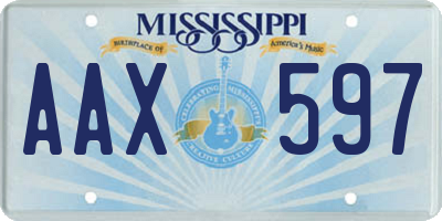 MS license plate AAX597