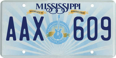 MS license plate AAX609