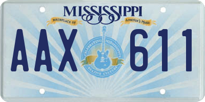 MS license plate AAX611