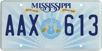 MS license plate AAX613