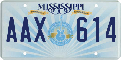 MS license plate AAX614