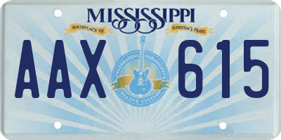 MS license plate AAX615