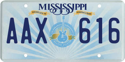 MS license plate AAX616