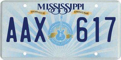 MS license plate AAX617