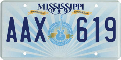 MS license plate AAX619