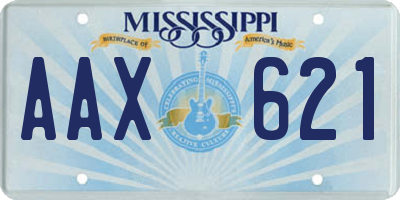 MS license plate AAX621