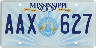 MS license plate AAX627