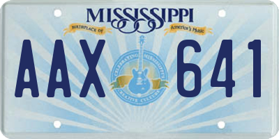 MS license plate AAX641