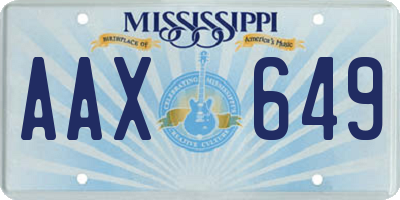 MS license plate AAX649