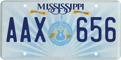 MS license plate AAX656