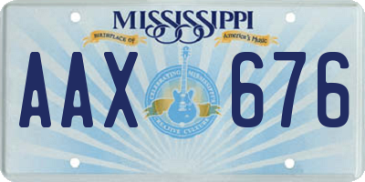 MS license plate AAX676