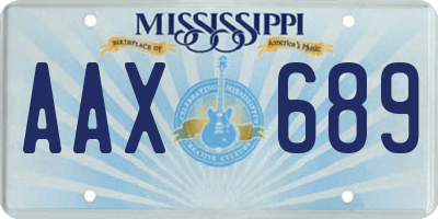 MS license plate AAX689