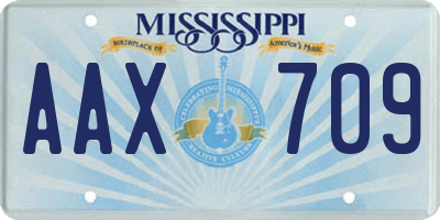 MS license plate AAX709