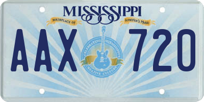 MS license plate AAX720