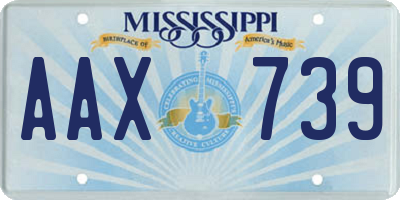 MS license plate AAX739