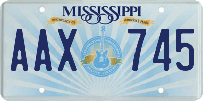 MS license plate AAX745