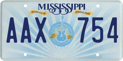 MS license plate AAX754