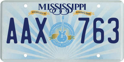 MS license plate AAX763