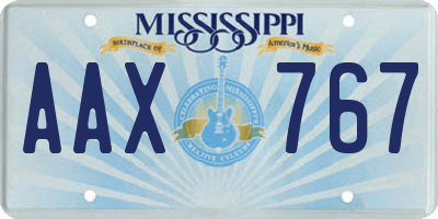 MS license plate AAX767