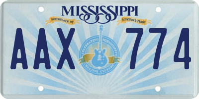 MS license plate AAX774