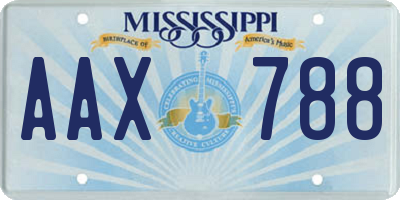 MS license plate AAX788