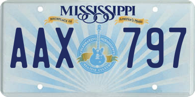 MS license plate AAX797