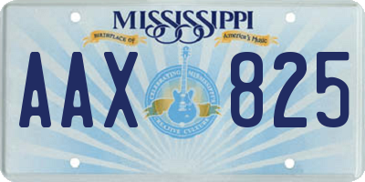 MS license plate AAX825