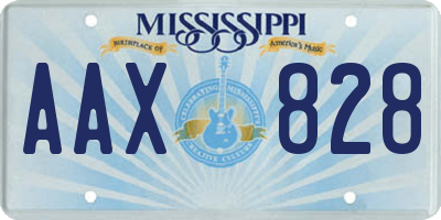 MS license plate AAX828