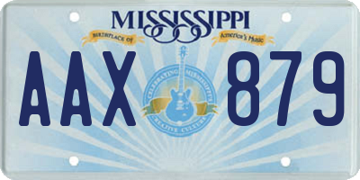 MS license plate AAX879