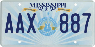 MS license plate AAX887