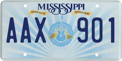 MS license plate AAX901