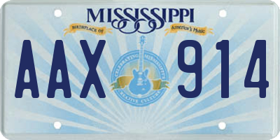 MS license plate AAX914