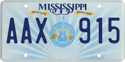 MS license plate AAX915