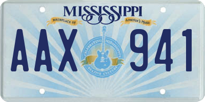 MS license plate AAX941