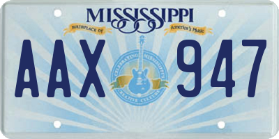 MS license plate AAX947