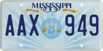 MS license plate AAX949