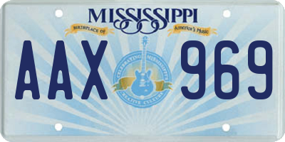 MS license plate AAX969