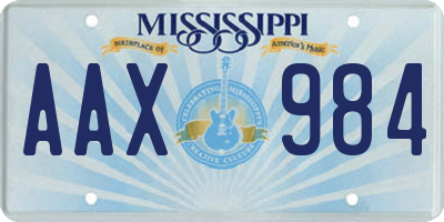 MS license plate AAX984