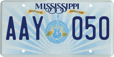 MS license plate AAY050