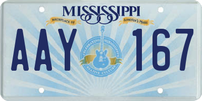 MS license plate AAY167