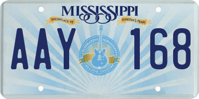 MS license plate AAY168